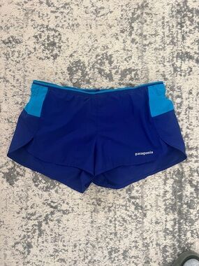 Patagonia Two-Tone Blue Athletic Shorts